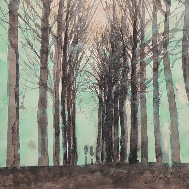 Abschied :: Größe 39cm x 30cm :: Tusche auf Japanpapier