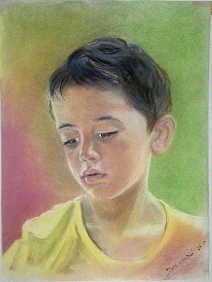Auftragsarbei: Kinderporträt :: Größe 56cm x 47cm :: Pastell