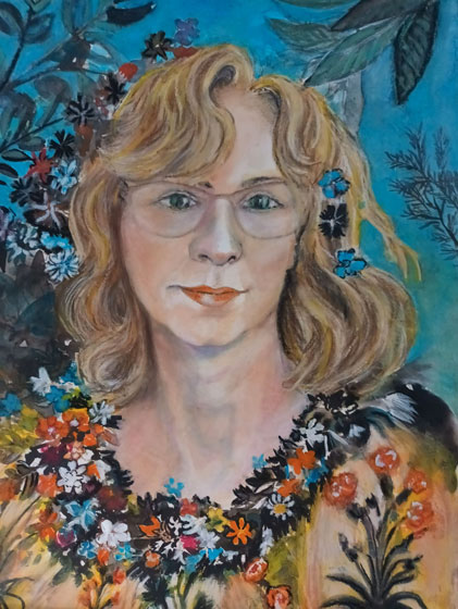 Selbstporträt :: Größe 48cm x 36cm :: Aquarell