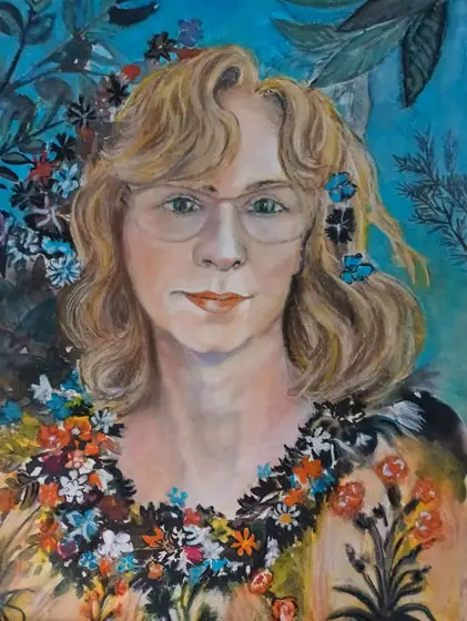 Selbstporträt :: Größe 48cm x 36cm :: Aquarell